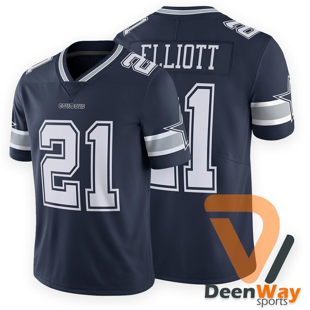 American Football Jersey #21 Navy Stitched For Men
