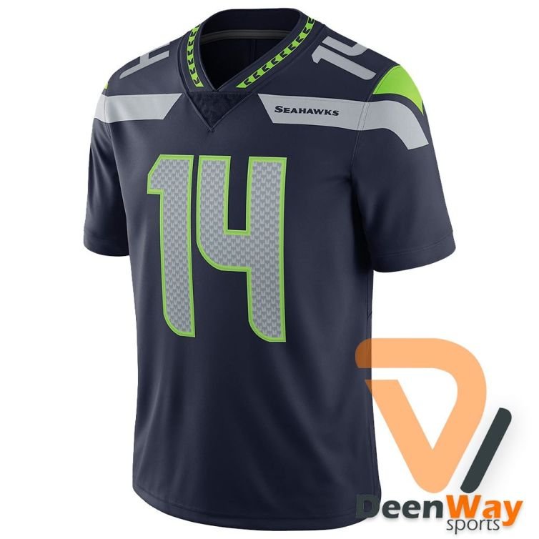 American Football Jersey Navy For Men | Short Sleeve Metcalf Jersey