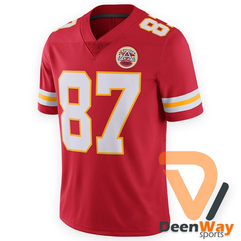 Kansas City Chiefs Travis Kelce #87 Red Stitched Football Jersey Men's 2XL NWT