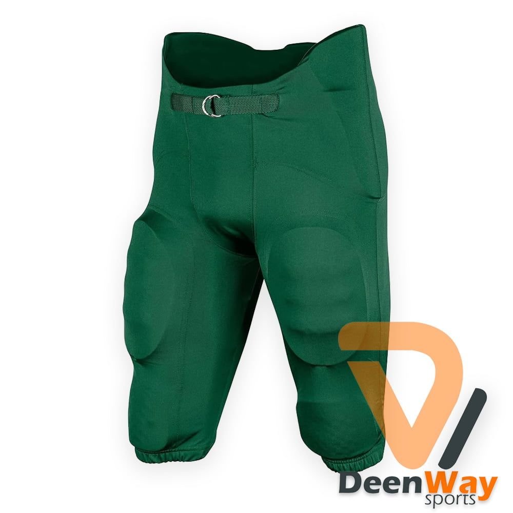Forest Green American Football Pants With with Built-in Pads