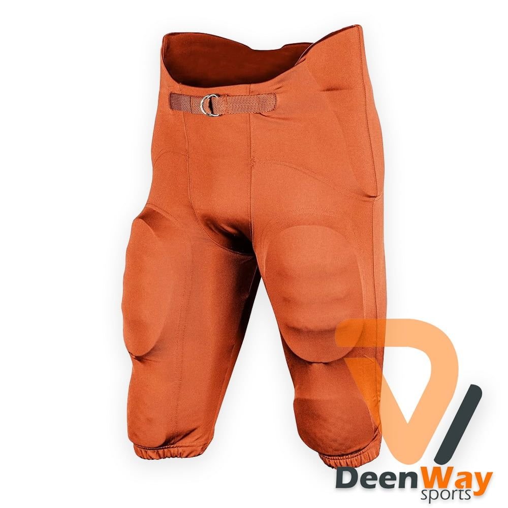 Orange American Football Pants With with Built-in Pads