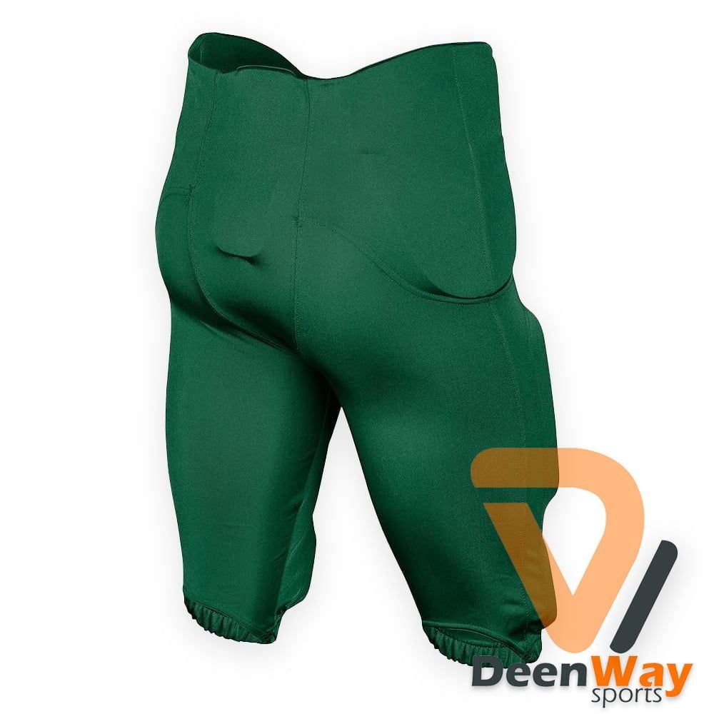Forest Green American Football Pants With with Built-in Pads