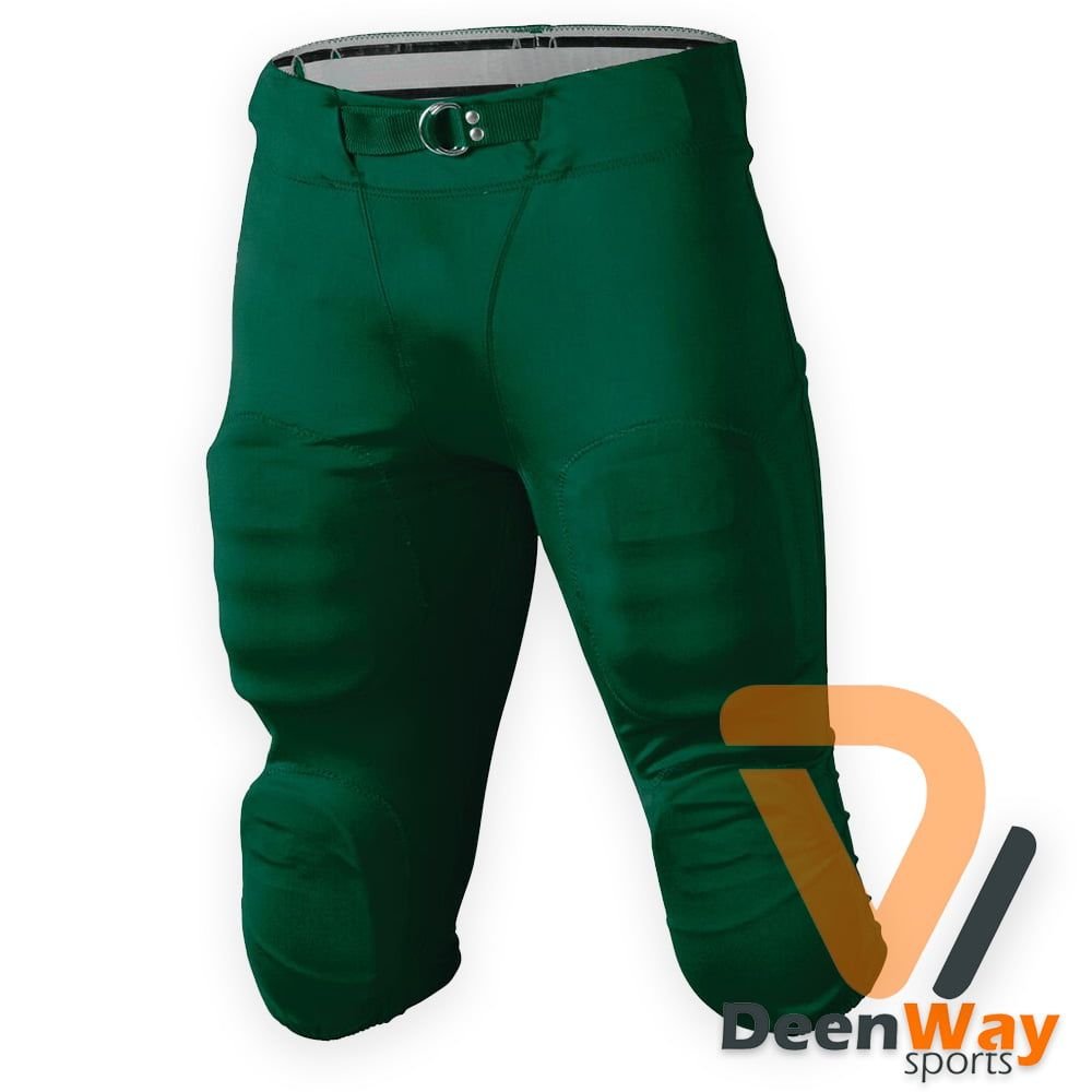 Green American Football Uniform Pants For Women | Women’s Padded Football Pants
